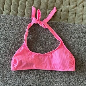 Xhilaration Bright Pink Halter Bikini Top